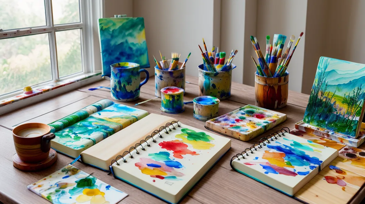 Spannende Aquarell Effekte mit Salz und Folie für Einsteiger