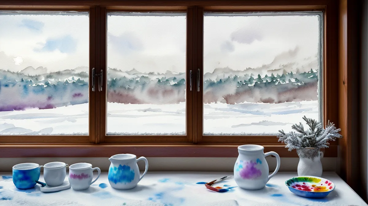 Eine verschneite Winterlandschaft malen mit Aquarell für absolute Anfänger
