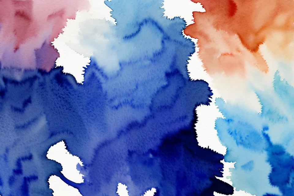Aquarellpalette mit 12 Farben und einer Mischung aus Blau und Braun für Schneeschatten.