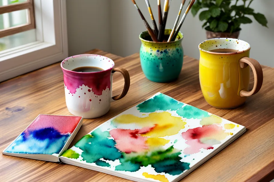 Aquarell-Bildaufbau für Anfänger: eine einzelne Zitrone bewusst mittig auf dem Papier platziert